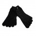 ถุงเท้าโยคะ มีปุ่มกันลื่น แบบปิดนิ้วเท้า Non-Slip Socks 1 คู่ (สีดำ)